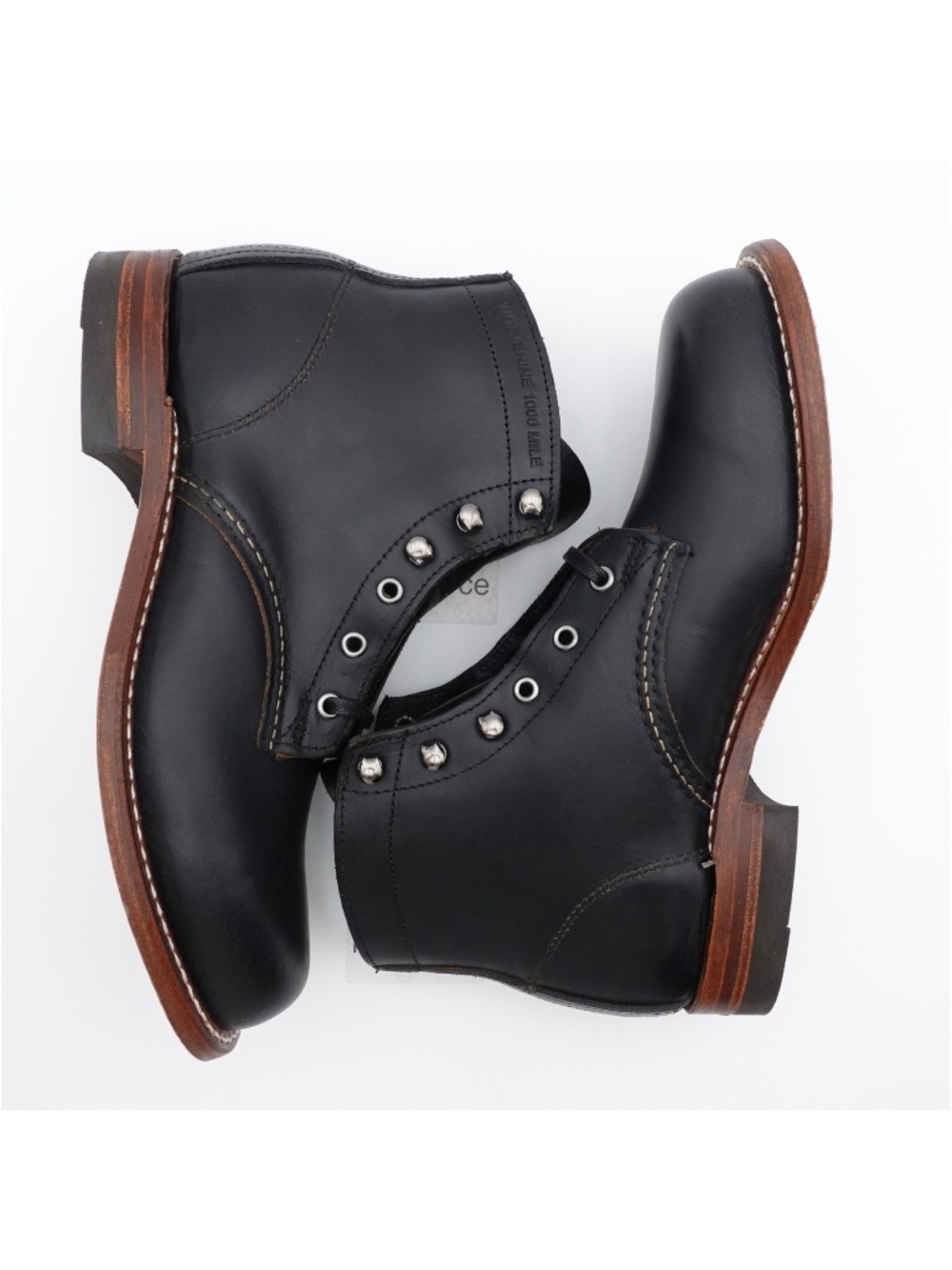 Wolverine 1000 Mile Men's Plain-Toe Original Made in USA Boots W05300 Black - Picture 3 of 14
